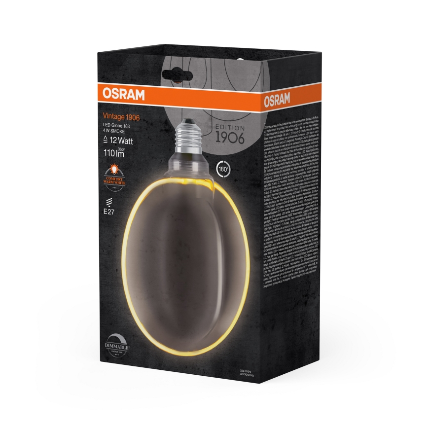 Bec LED reglabil VINTAGE FILAMENT E27/4W/230V 1800K - Osram