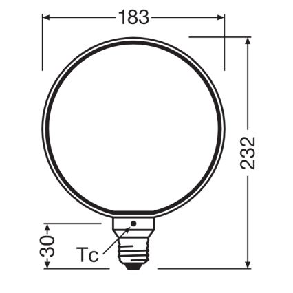 Bec LED reglabil VINTAGE FILAMENT E27/4W/230V 1800K - Osram