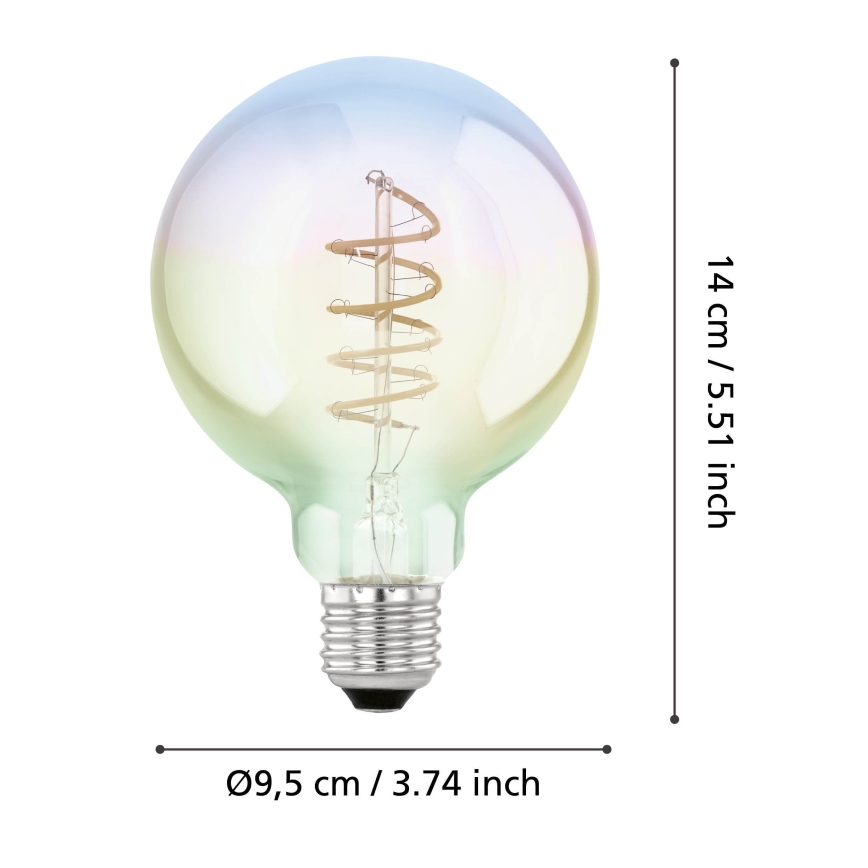 Bec LED VINTAGE G95 dimabil, E27, 4W, 230V, 2000K - Eglo 110207