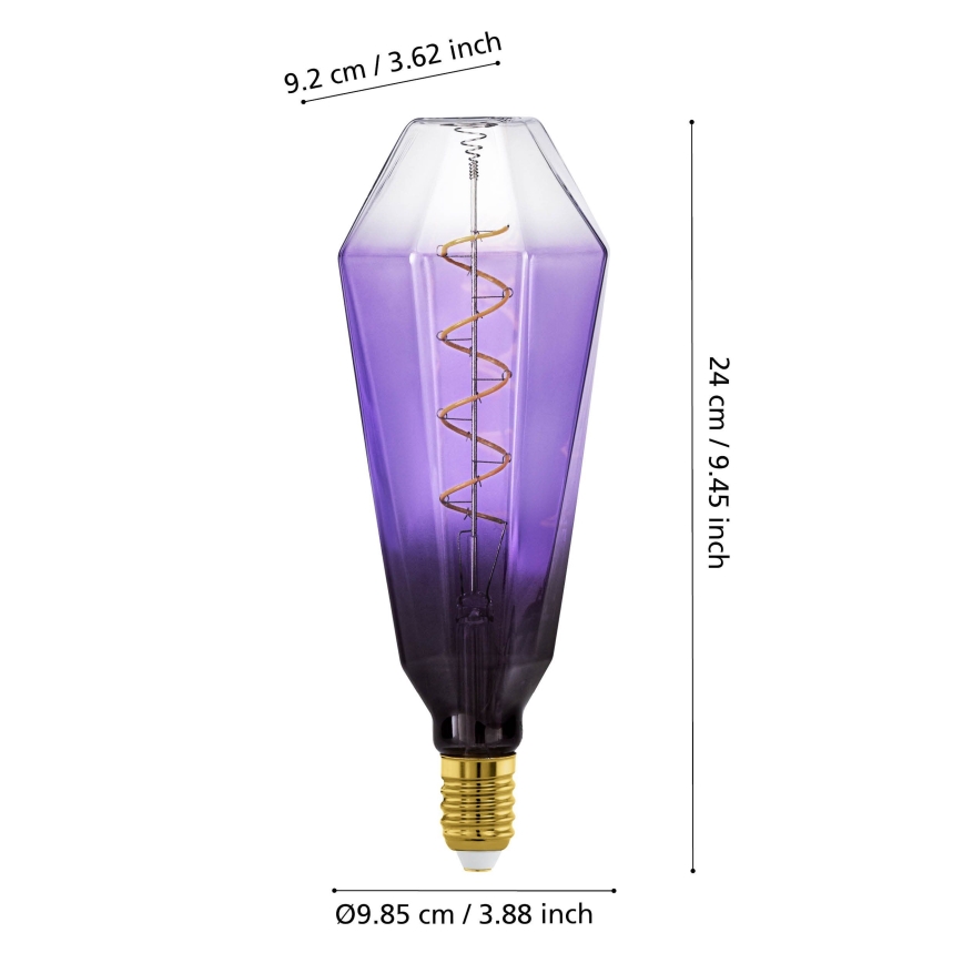 Bec LED Vintage reglabil E27, 4W, 230V, 1800K, mov - Eglo 110237