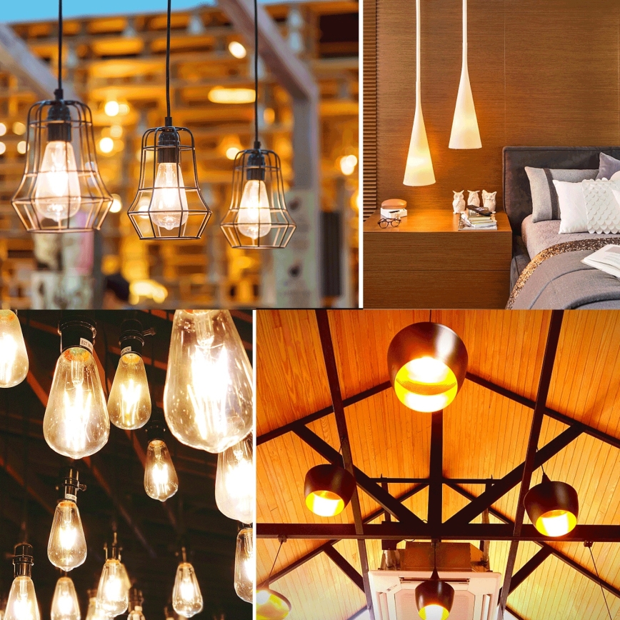 Bec LED vintage ST64, E27, 20W, 230V, 2700K - Aigostar