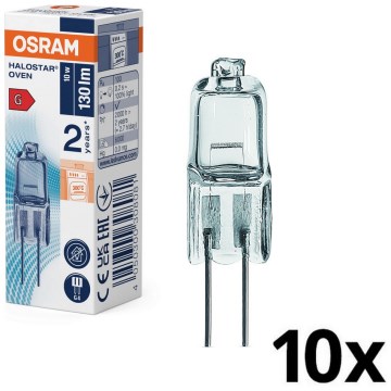 Bec pentru cuptor Osram HALOSTAR G4/10W/12V 2700K, set 10 buc.