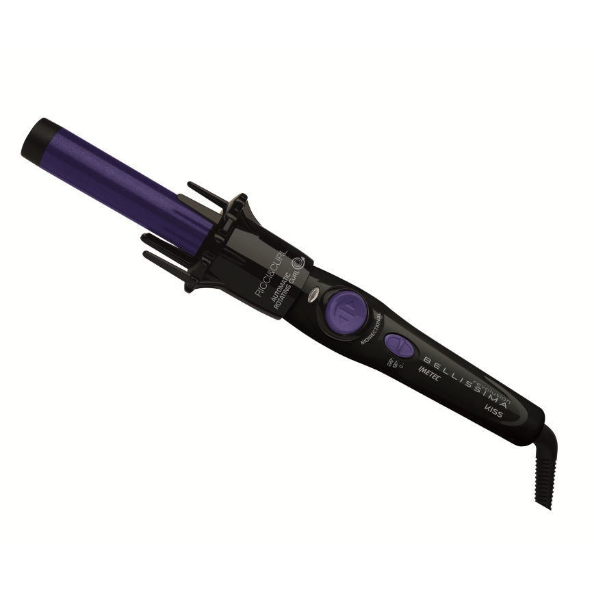 Bellissima 11307 - Ondulator rotativ pentru păr RICCI&CURL 230V, negru/mov