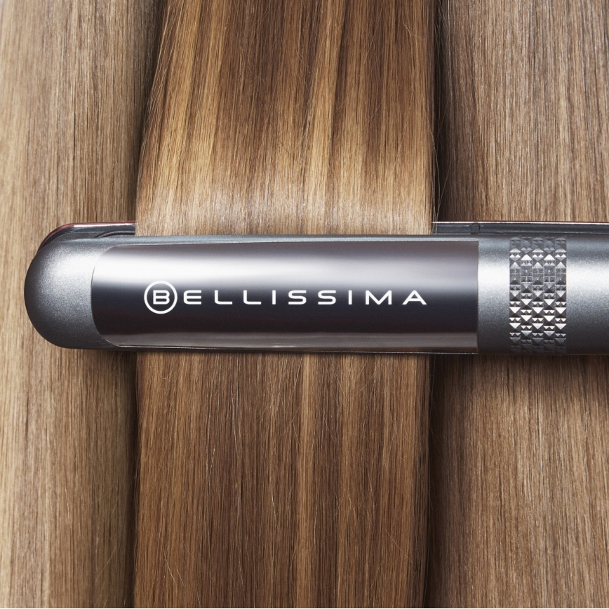 Bellissima 11876 - Placă de păr 50 W/230 V, neagră/roz