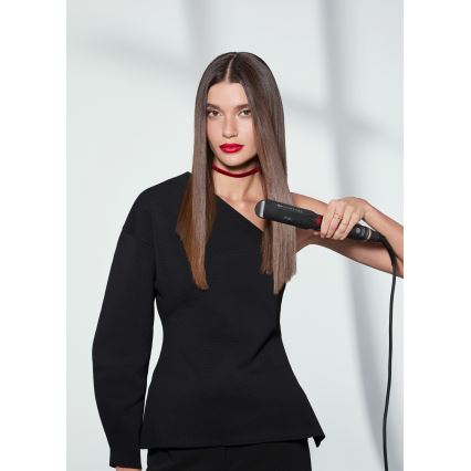 Bellissima 11948 - Placă de îndreptat părul cu afișaj LCD INFRARED 60W/230V neagră