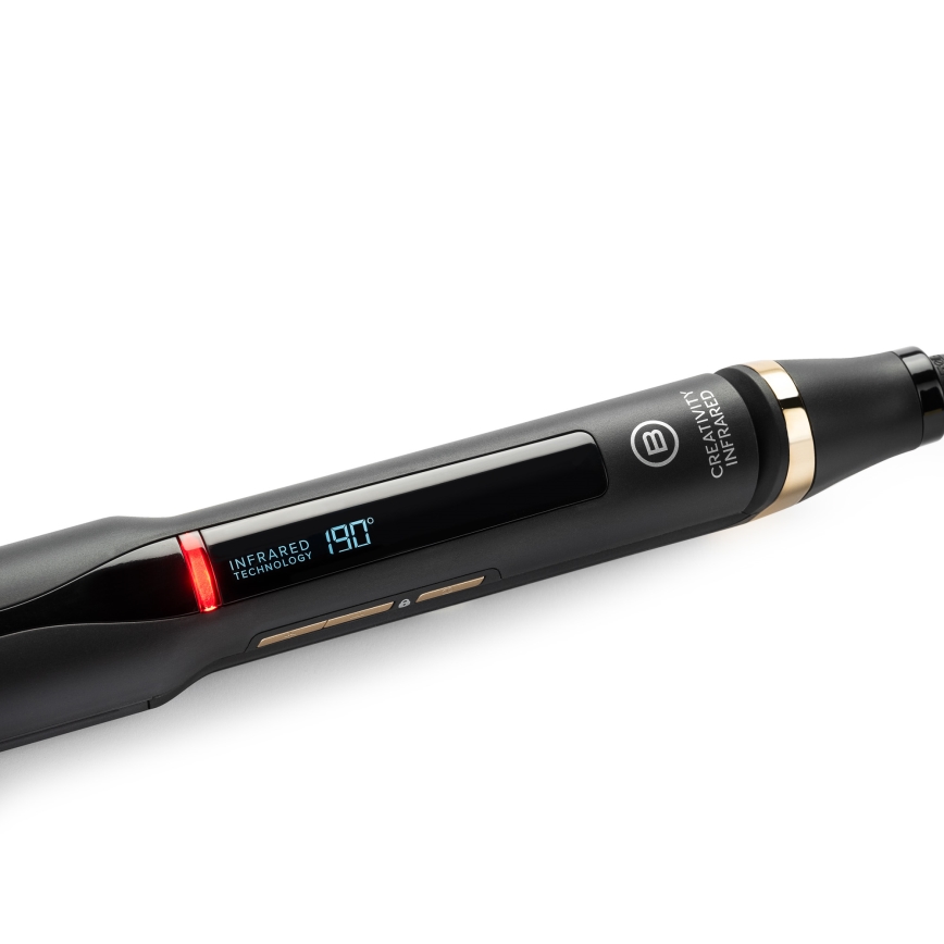 Bellissima 11948 - Placă de îndreptat părul cu afișaj LCD INFRARED 60W/230V neagră