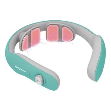 Beper - Aparat de masaj pentru gât reîncărcabil EMS, 5V/900 mAh, culoare mentă
