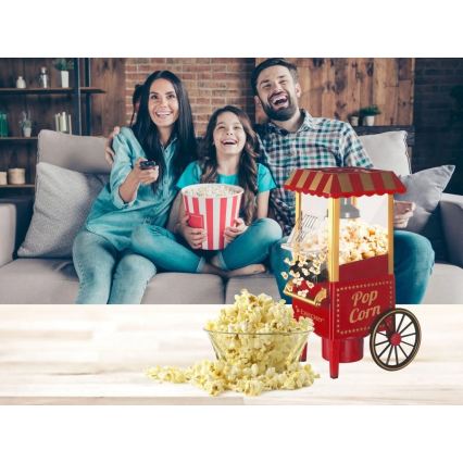 Beper - Aparat pentru popcorn 1200W/230V, roșu