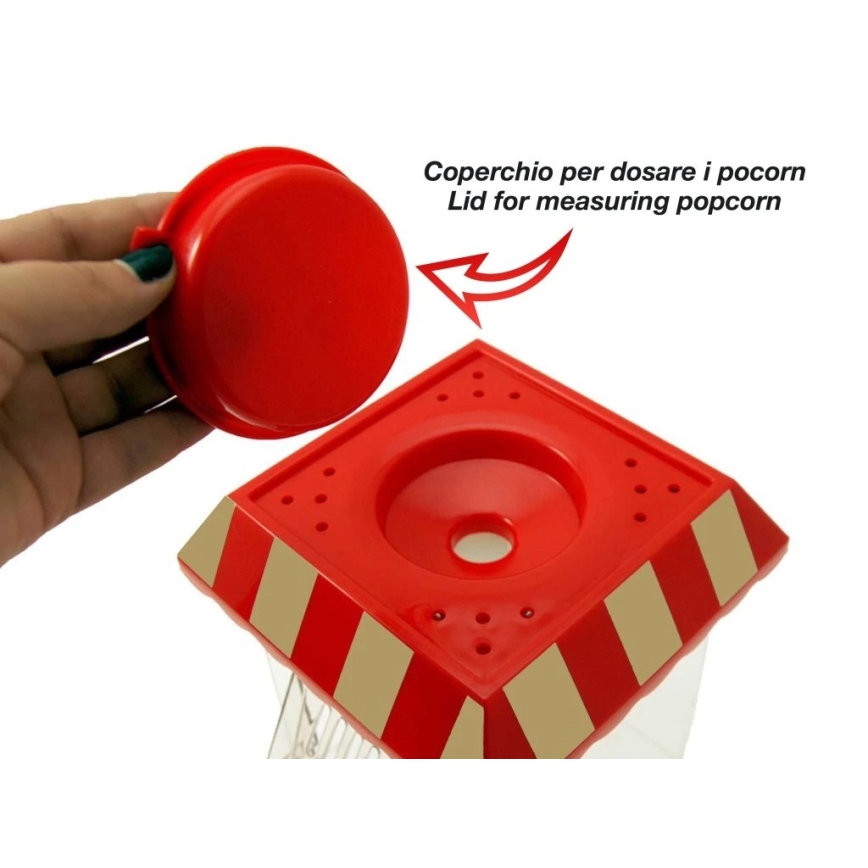 Beper - Aparat pentru popcorn 1200W/230V, roșu