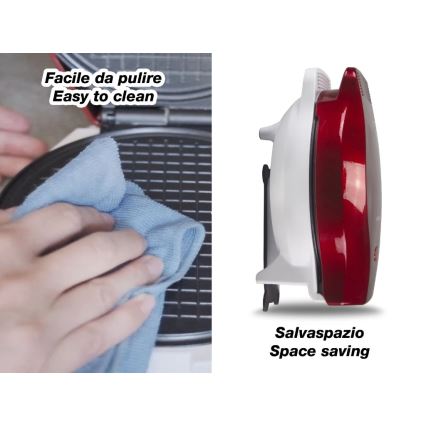 Beper - Aparat pentru vafe 2 în 1 1000 W/230 V roșu