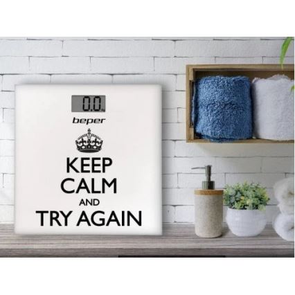 Beper - Cântar personal digital cu ecran LCD, 1x CR2032