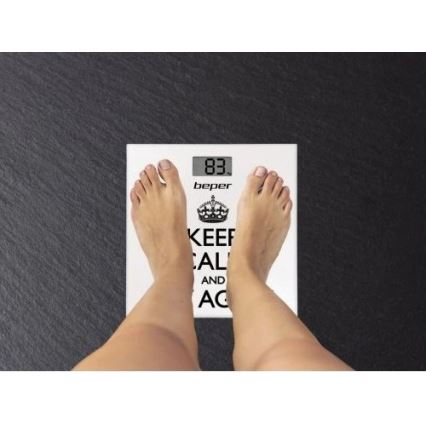 Beper - Cântar personal digital cu ecran LCD, 1x CR2032