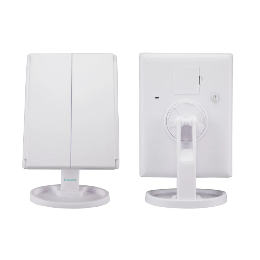Beper - Oglindă cosmetică cu iluminare LED, 4xAAA/5V