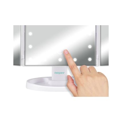 Beper - Oglindă cosmetică cu iluminare LED, 4xAAA/5V