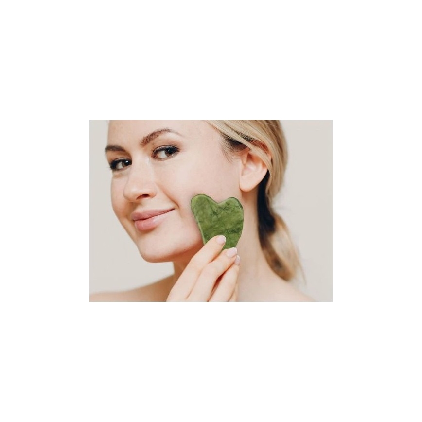 Beper - Rulou de masaj și piatră Gua Sha din nefrit