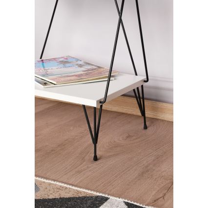 Bibliotecă BALABAN 165x48 cm albă/neagră