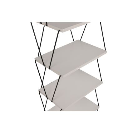 Bibliotecă BALABAN 165x48 cm albă/neagră