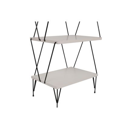 Bibliotecă BALABAN 165x48 cm albă/neagră