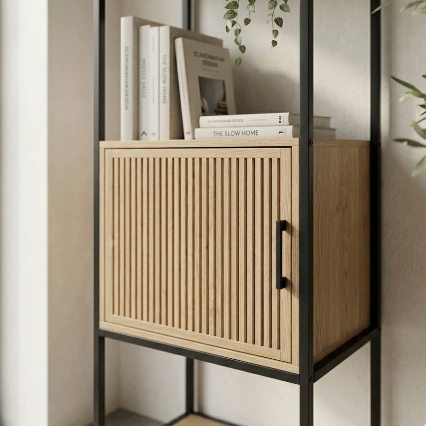 Bibliotecă BAZO, 43 x 153 cm, maro