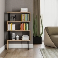 Bibliotecă CEYLAN 128x80 cm maro/neagră