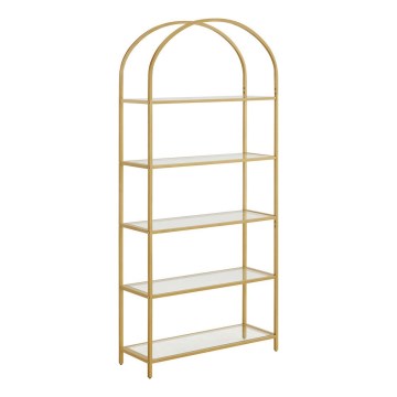 Bibliotecă GLASY, 83 x 184 x 30 cm, aurie