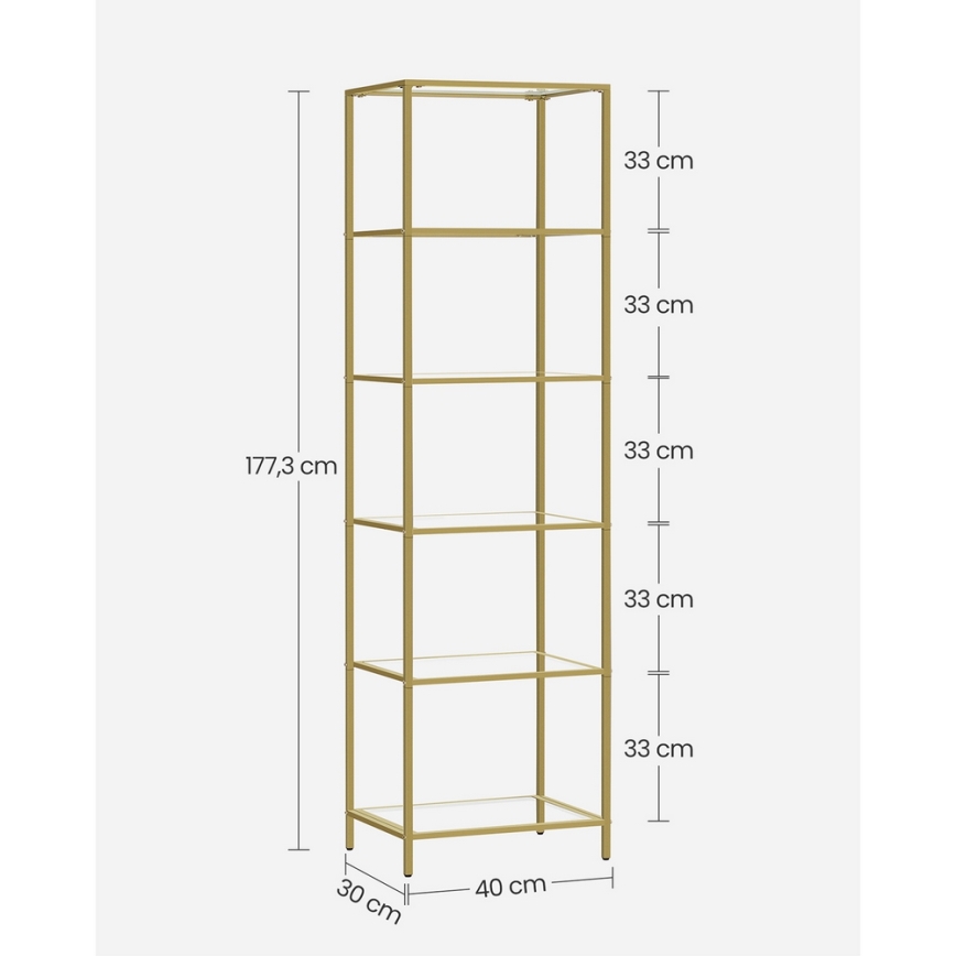 Bibliotecă GLASY aurie