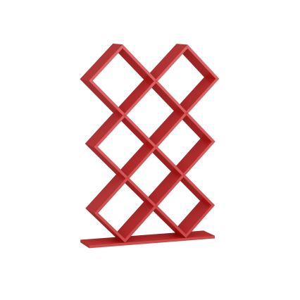 Bibliotecă KUMSAL 129x90 cm roșie