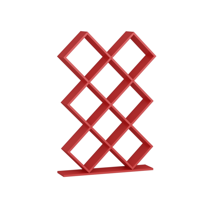 Bibliotecă KUMSAL 129x90 cm roșie