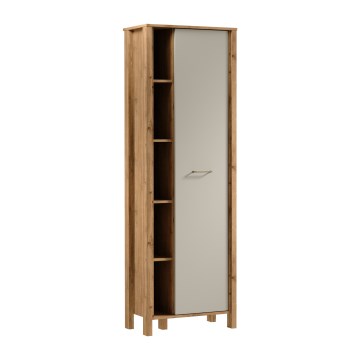 Bibliotecă MENTA 66x200x37 cm stejar wotan/gri