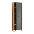 Bibliotecă MENTA 66x200x37 cm stejar wotan/verde