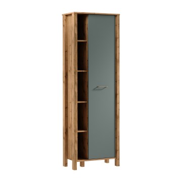 Bibliotecă MENTA 66x200x37 cm stejar wotan/verde