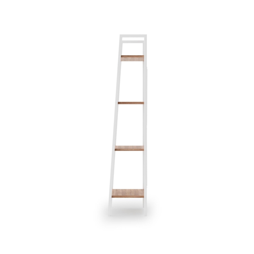 Bibliotecă NARVIK 148x34 cm alb/stejar sonoma