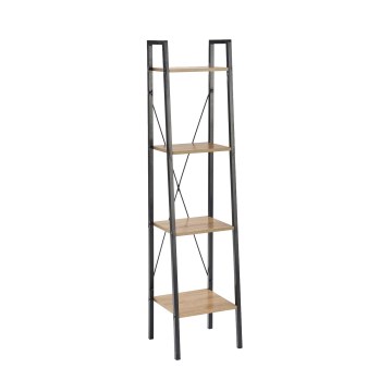 Bibliotecă NARVIK 148x34 cm negru/stejar sonoma