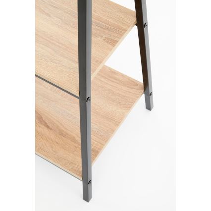 Bibliotecă NARVIK 148x34 cm negru/stejar sonoma