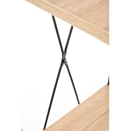Bibliotecă NARVIK 148x34 cm negru/stejar sonoma
