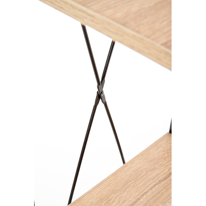 Bibliotecă NARVIK 148x34 cm negru/stejar sonoma