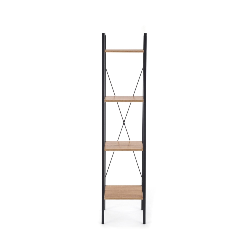 Bibliotecă NARVIK 148x34 cm negru/stejar sonoma