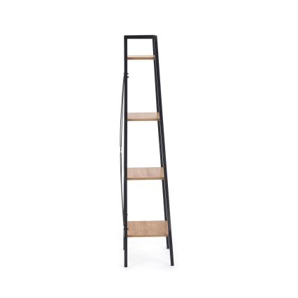 Bibliotecă NARVIK 148x34 cm negru/stejar sonoma