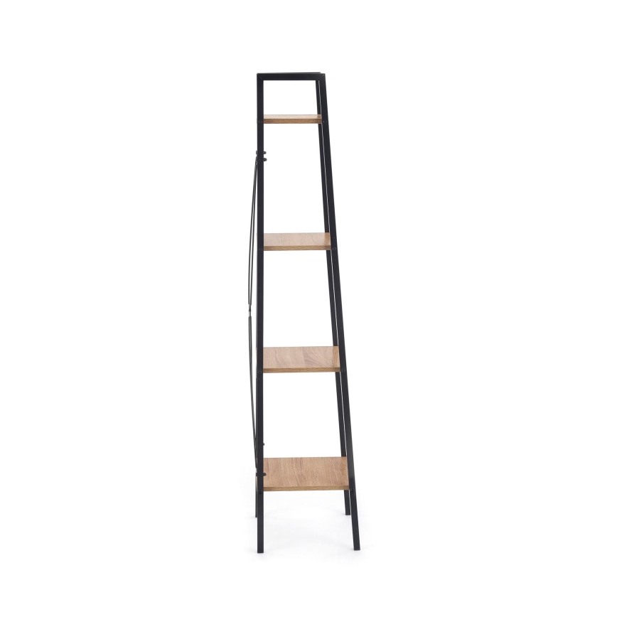 Bibliotecă NARVIK 148x34 cm negru/stejar sonoma