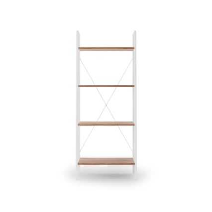 Bibliotecă NARVIK 148x60 cm alb/stejar Sonoma