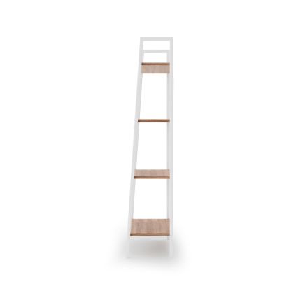 Bibliotecă NARVIK 148x60 cm alb/stejar Sonoma