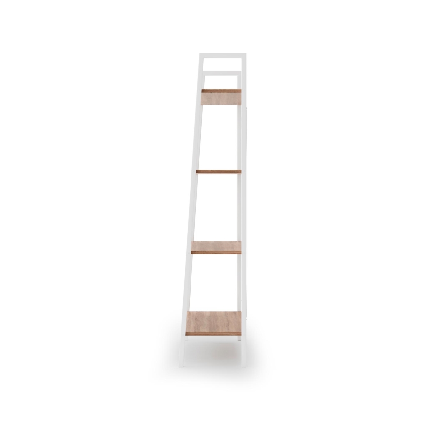 Bibliotecă NARVIK 148x60 cm alb/stejar Sonoma