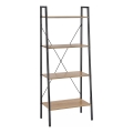 Bibliotecă NARVIK 148x60 cm negru/stejar sonoma