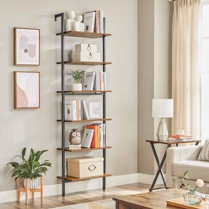 Bibliotecă NAVARO maro/neagră