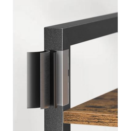 Bibliotecă NAVARO, maro/neagră