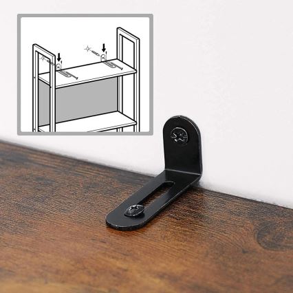 Bibliotecă NAVARO maro/negru