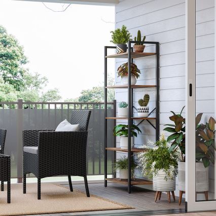 Bibliotecă NAVARO maro/negru