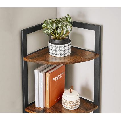 Bibliotecă NAVARO maro/negru