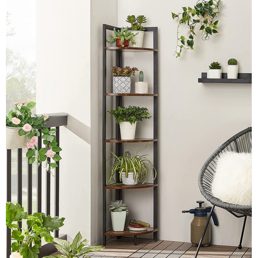 Bibliotecă NAVARO maro/negru