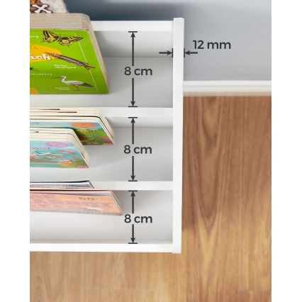 Bibliotecă pentru copii cu sertar ANET albă